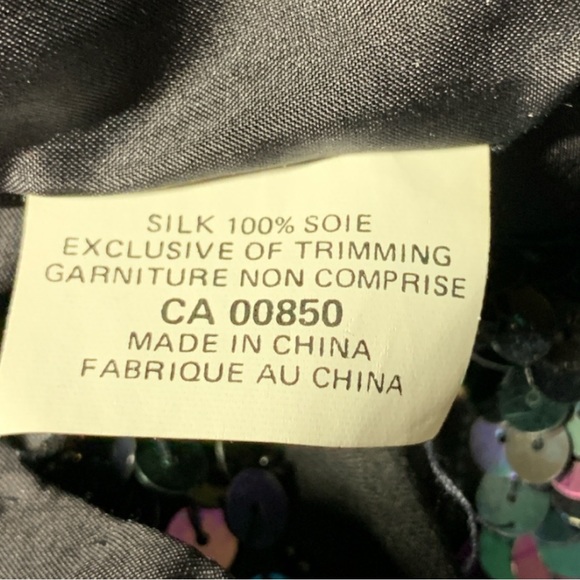 ADINA FASHIONS Gorgeous Elegant Black Embedded Sequins and Beads Top Size M - Picture 15 of 15